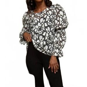 NEW DUFFIELD LANE zelda top in black/ cream